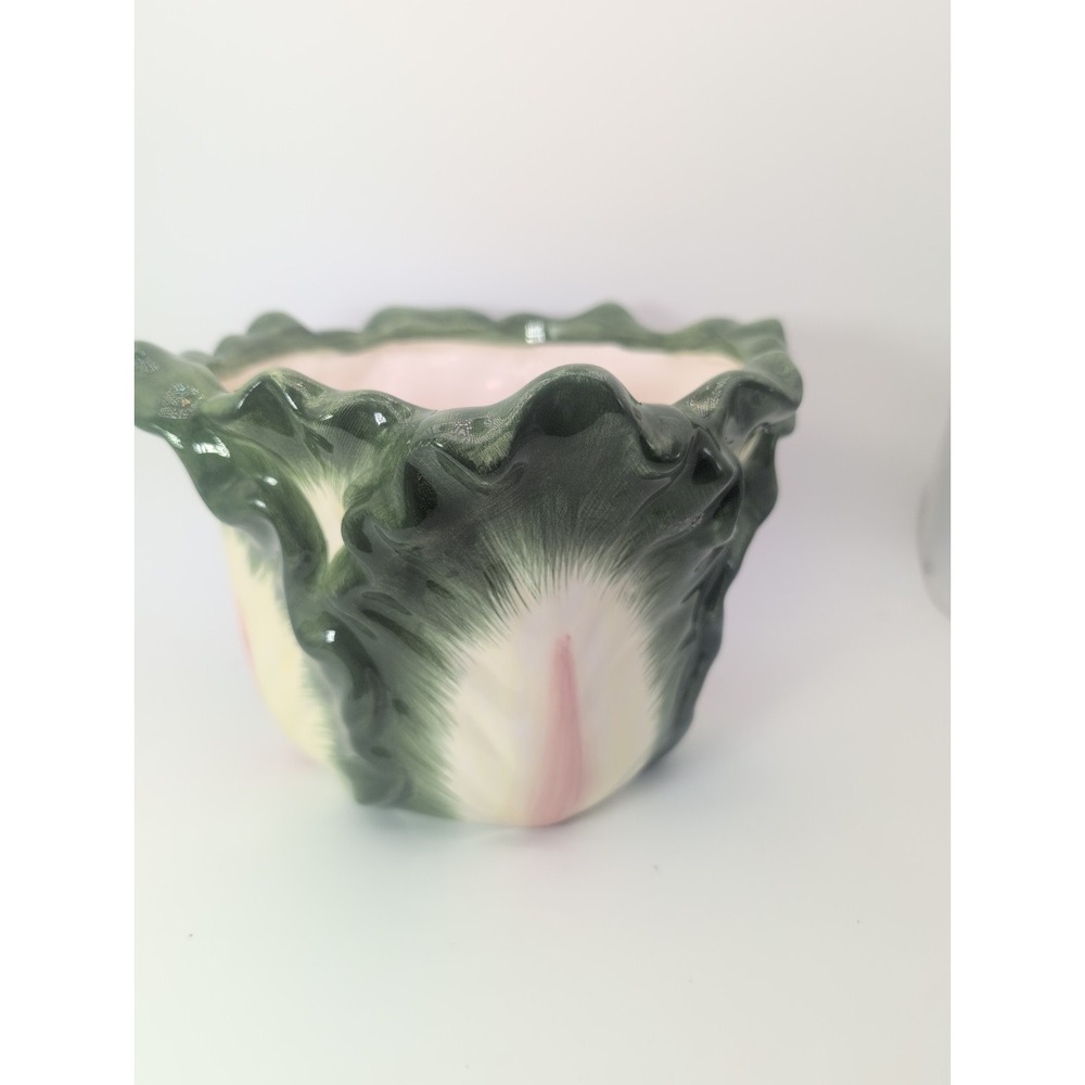 Harry And David Ceramic Cabbage Vase Centerpiece Decor 5x7.5 Inch